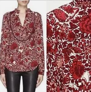 Tory Burch floral butterfly print top